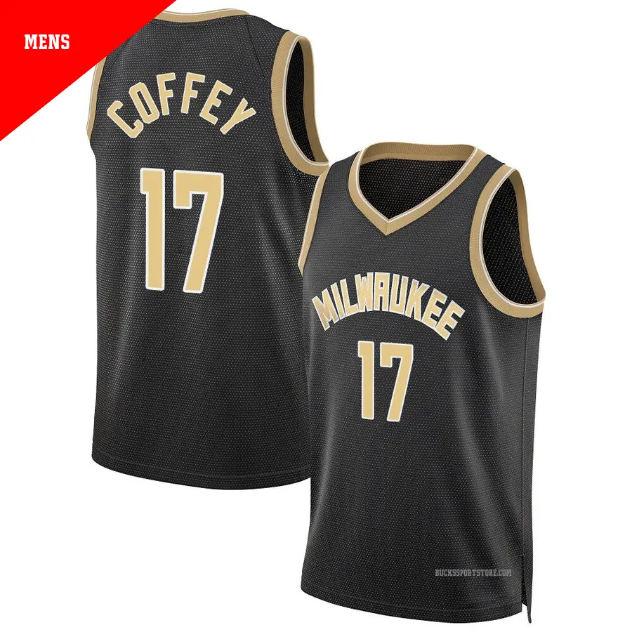 ＃17 Men's Amir Coffey Milwaukee Bucks Black Swingman Select Series Jersey