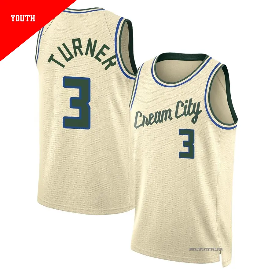 3 Men's Myles Turner Milwaukee Bucks 2025/26 Swingman Cream City